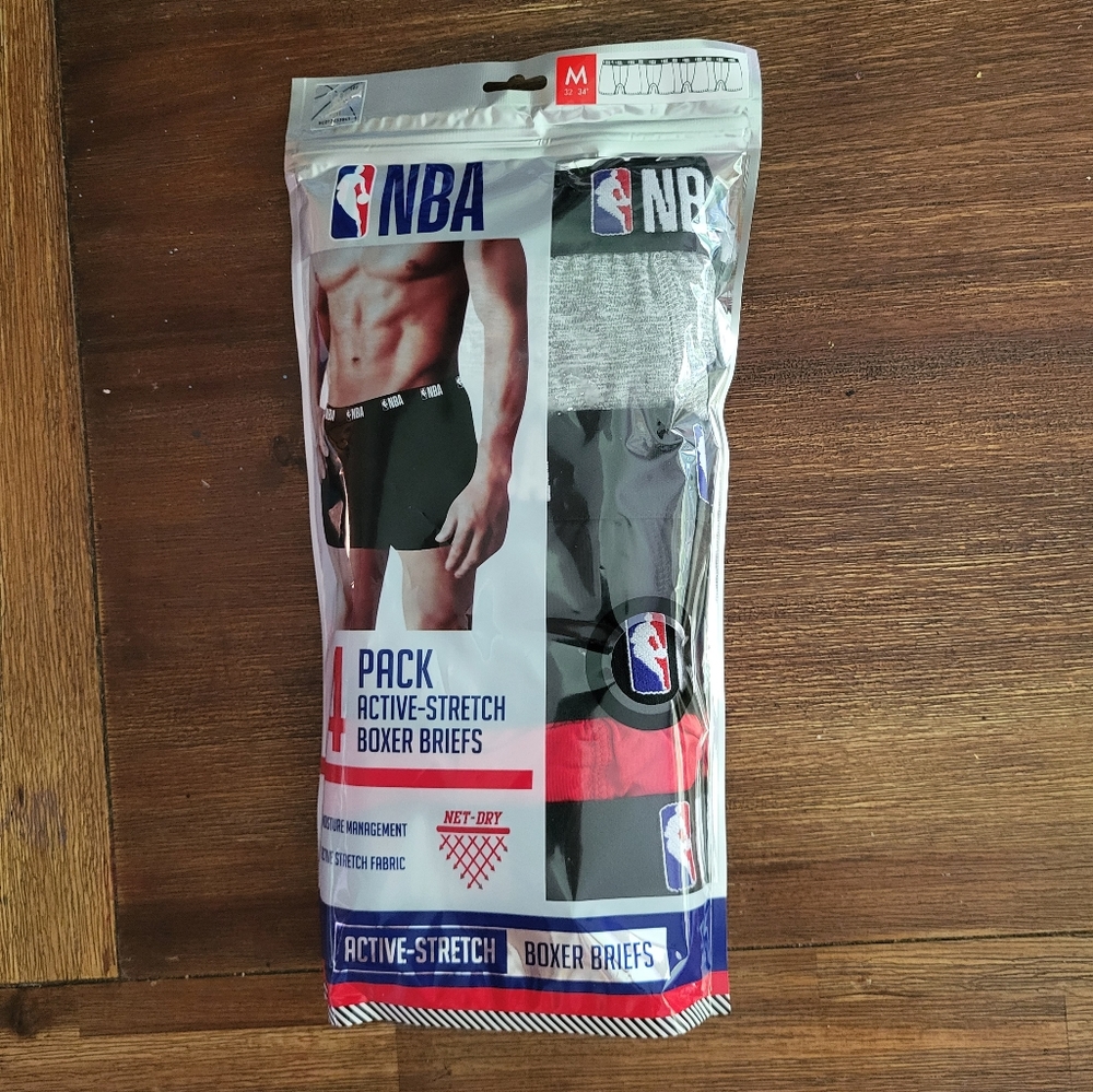 NBA men's 4 pack underwear size Medium New with Tags